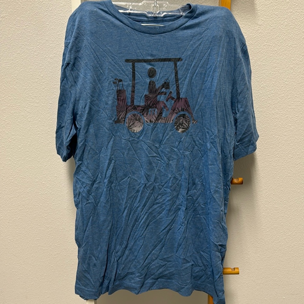Men’s Travis Matthew blue golf T-shirt size large